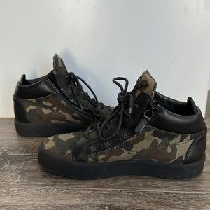 GIUSEPPE ZANOTTI Kriss mid top army style sneakers